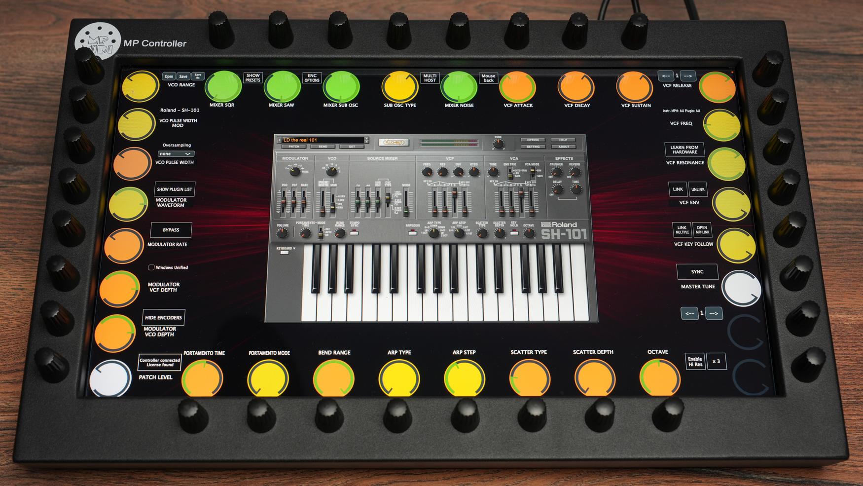 Roland SH-101 plugin on MP Controller