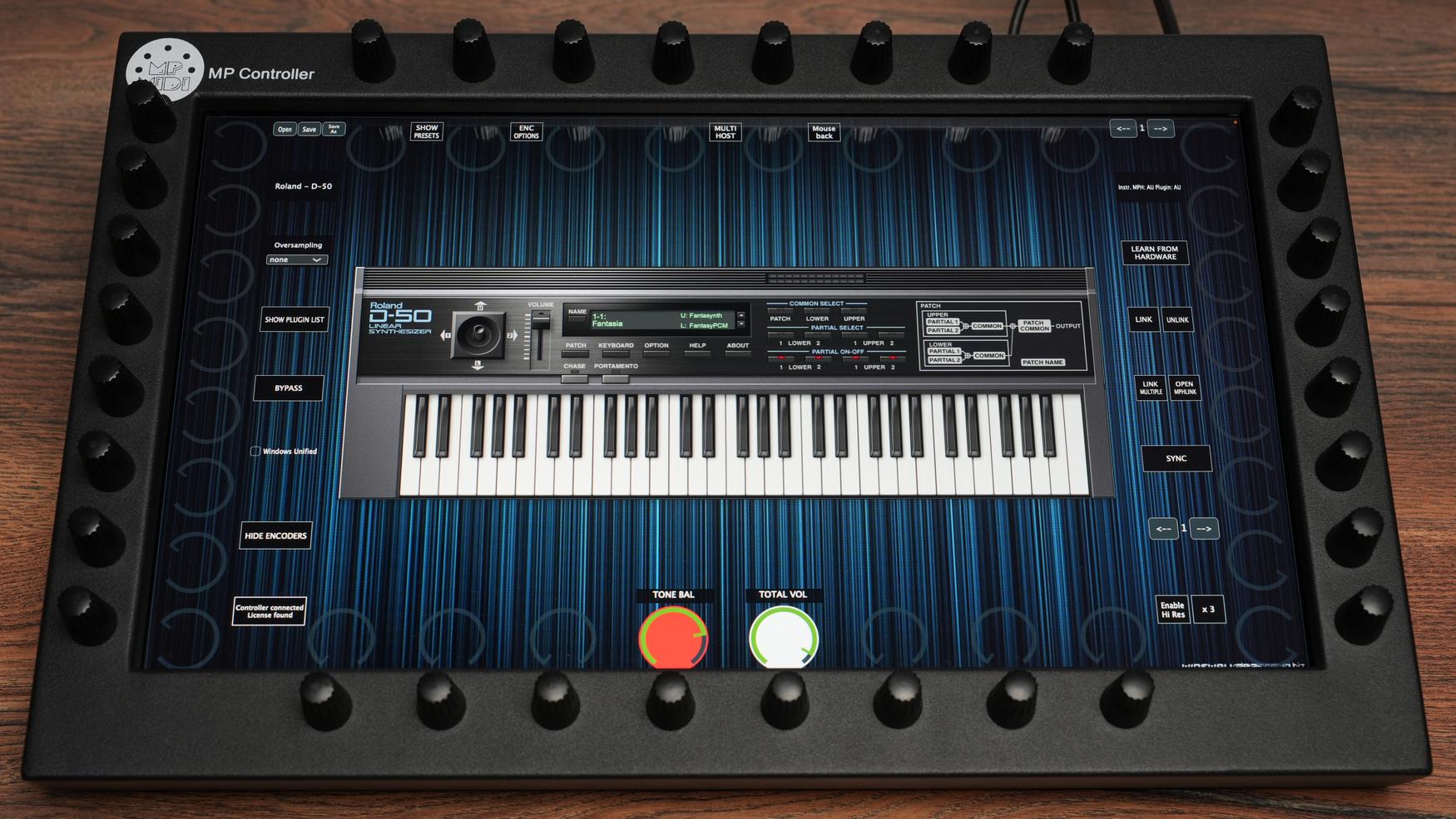 Roland D-50 plugin on MP Controller