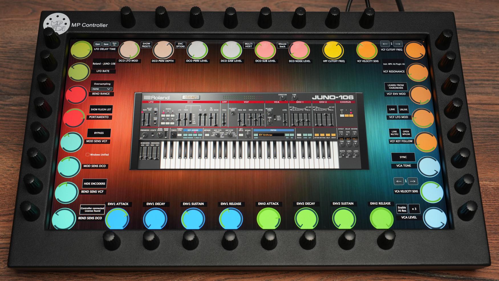 Roland Juno-106 plugin on MP Controller