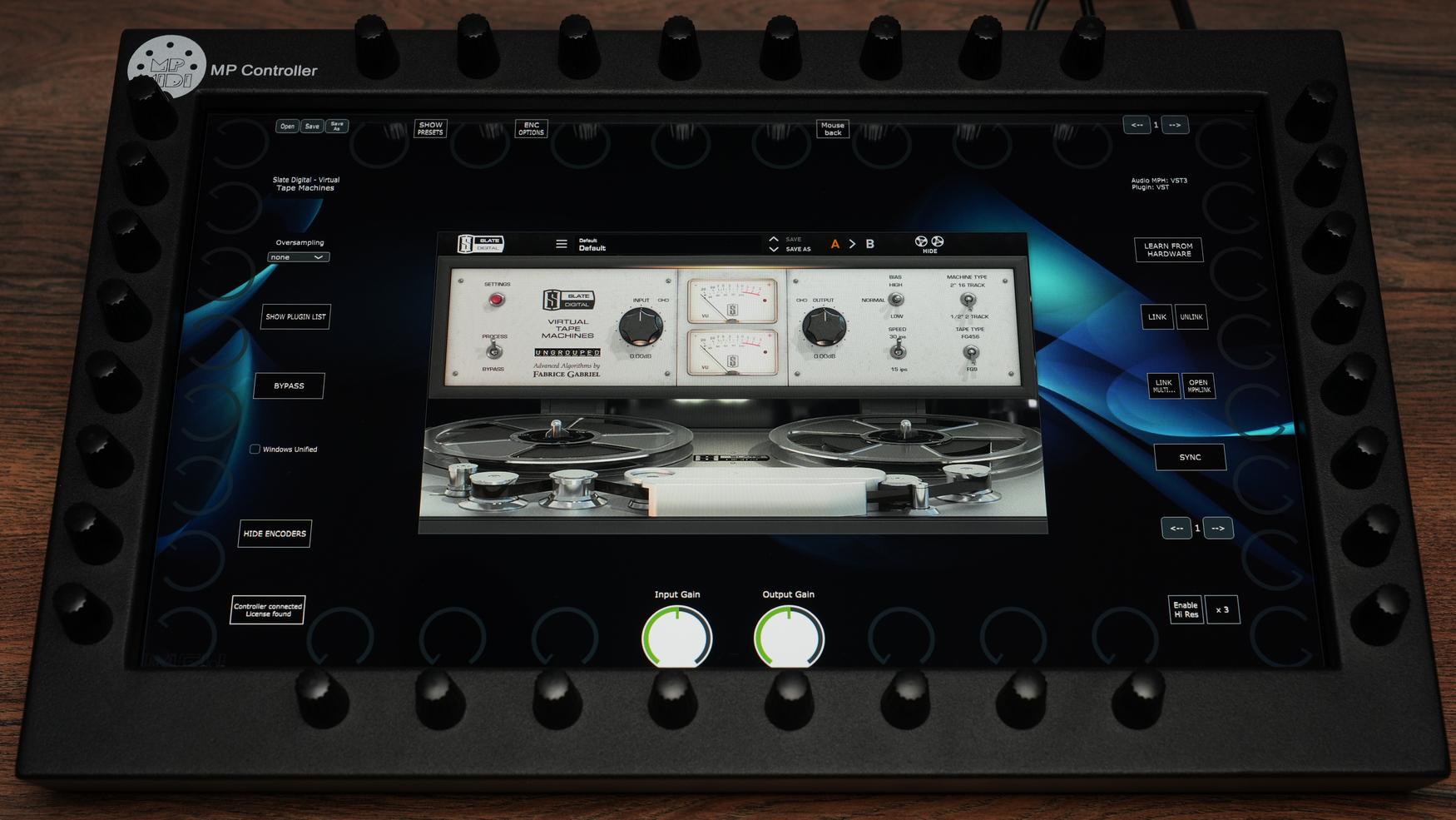 Slate Digital Virtual Tape Machine plugin on MP Controller