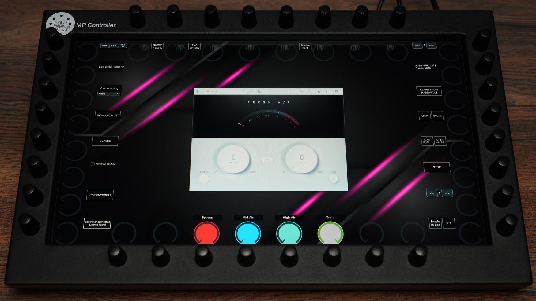 Slate Digital Fresh Air plugin on MP Controller