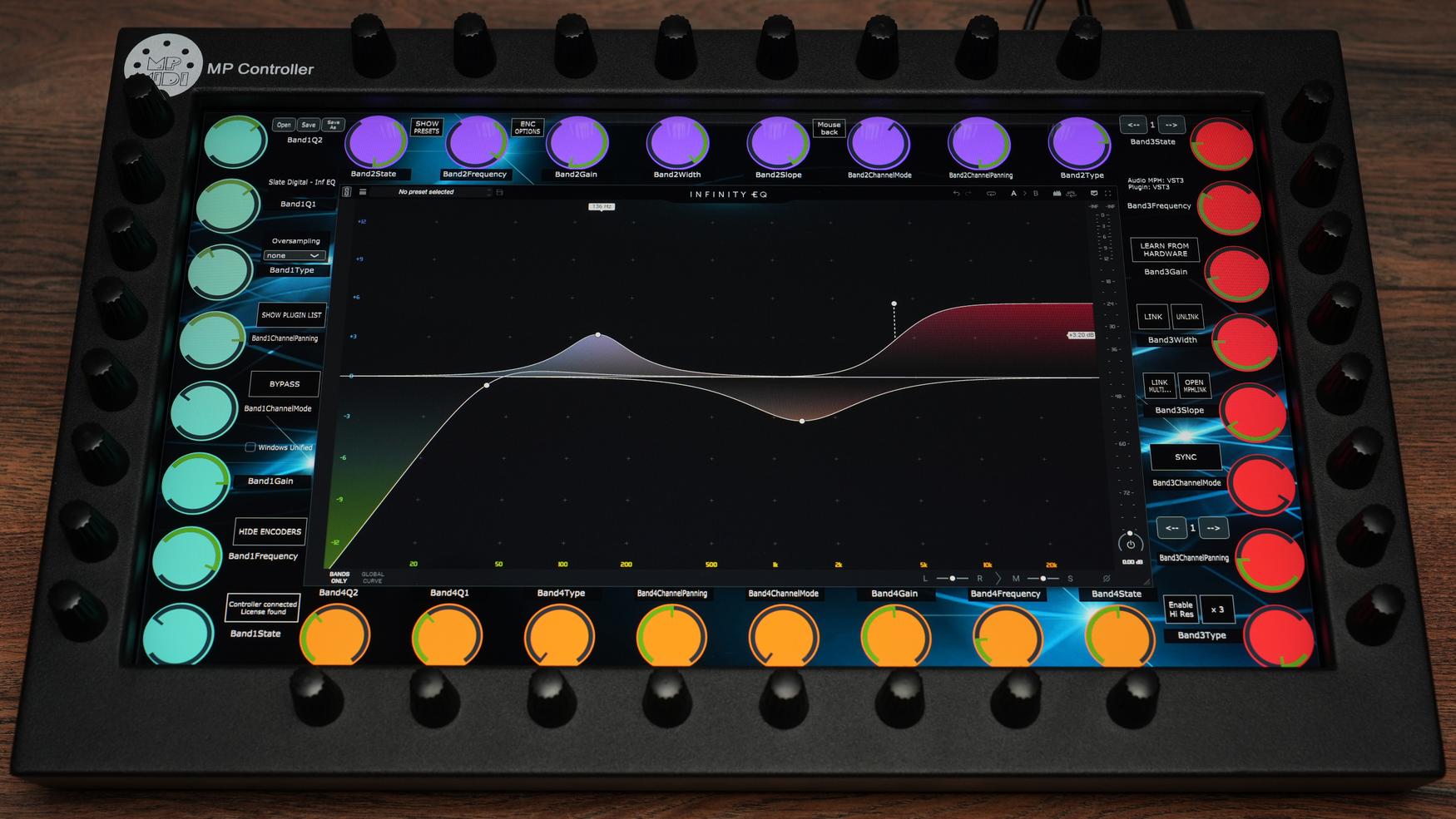 Slate Digital Infinity EQ plugin on MP Controller