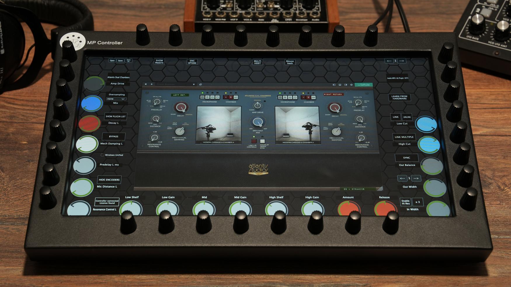 Softube plugins on the MP Controller