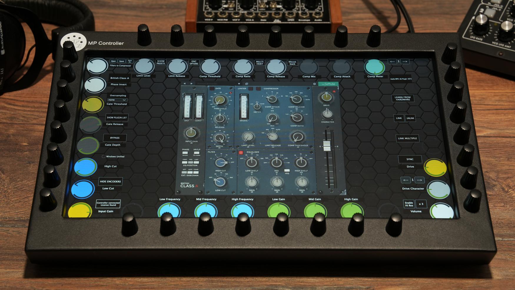 Softube plugins on the MP Controller