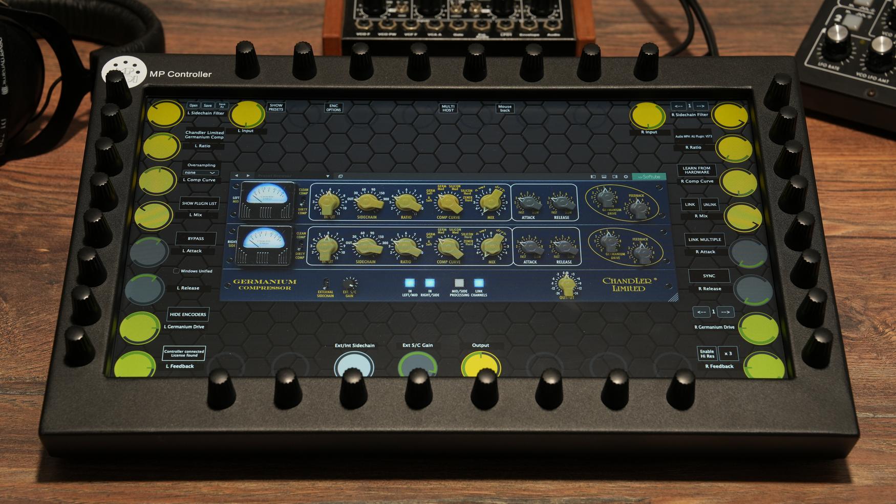 Softube plugins on the MP Controller