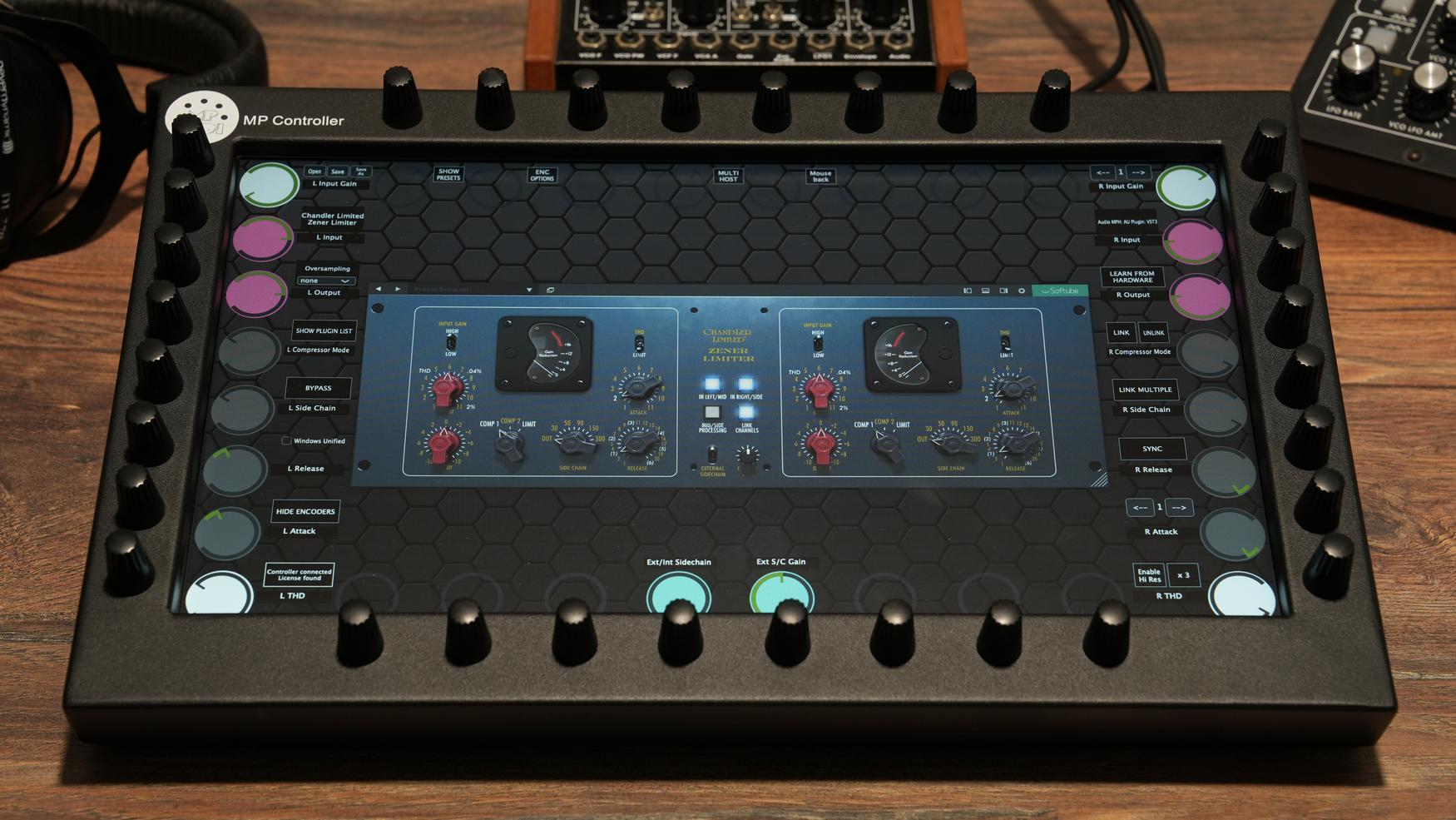 Softube plugins on the MP Controller