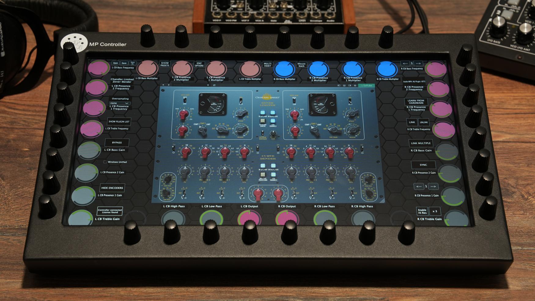 Softube plugins on the MP Controller