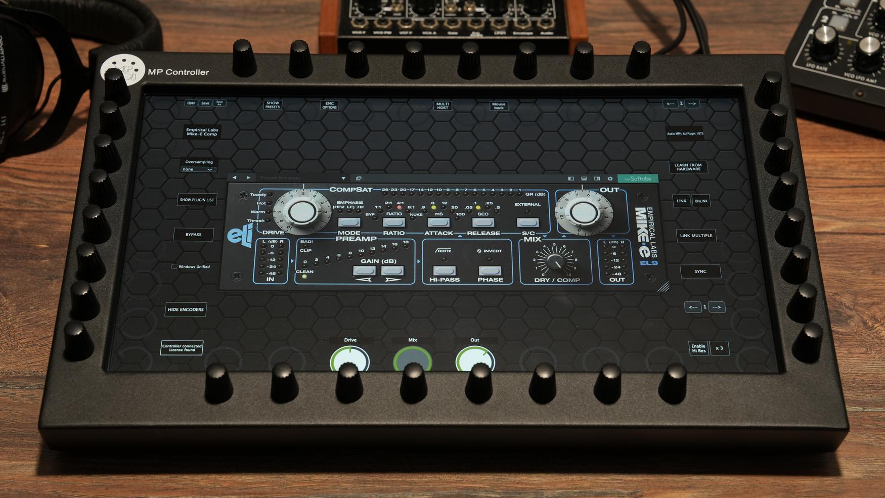 Softube plugins on the MP Controller