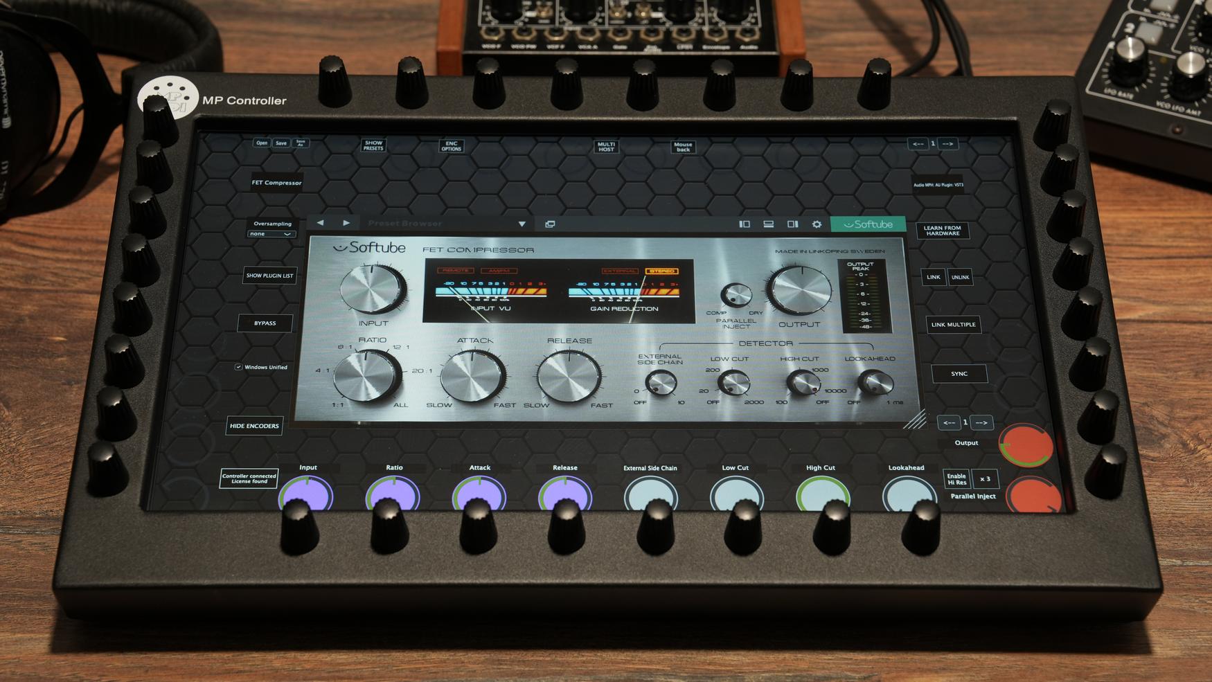 Softube plugins on the MP Controller