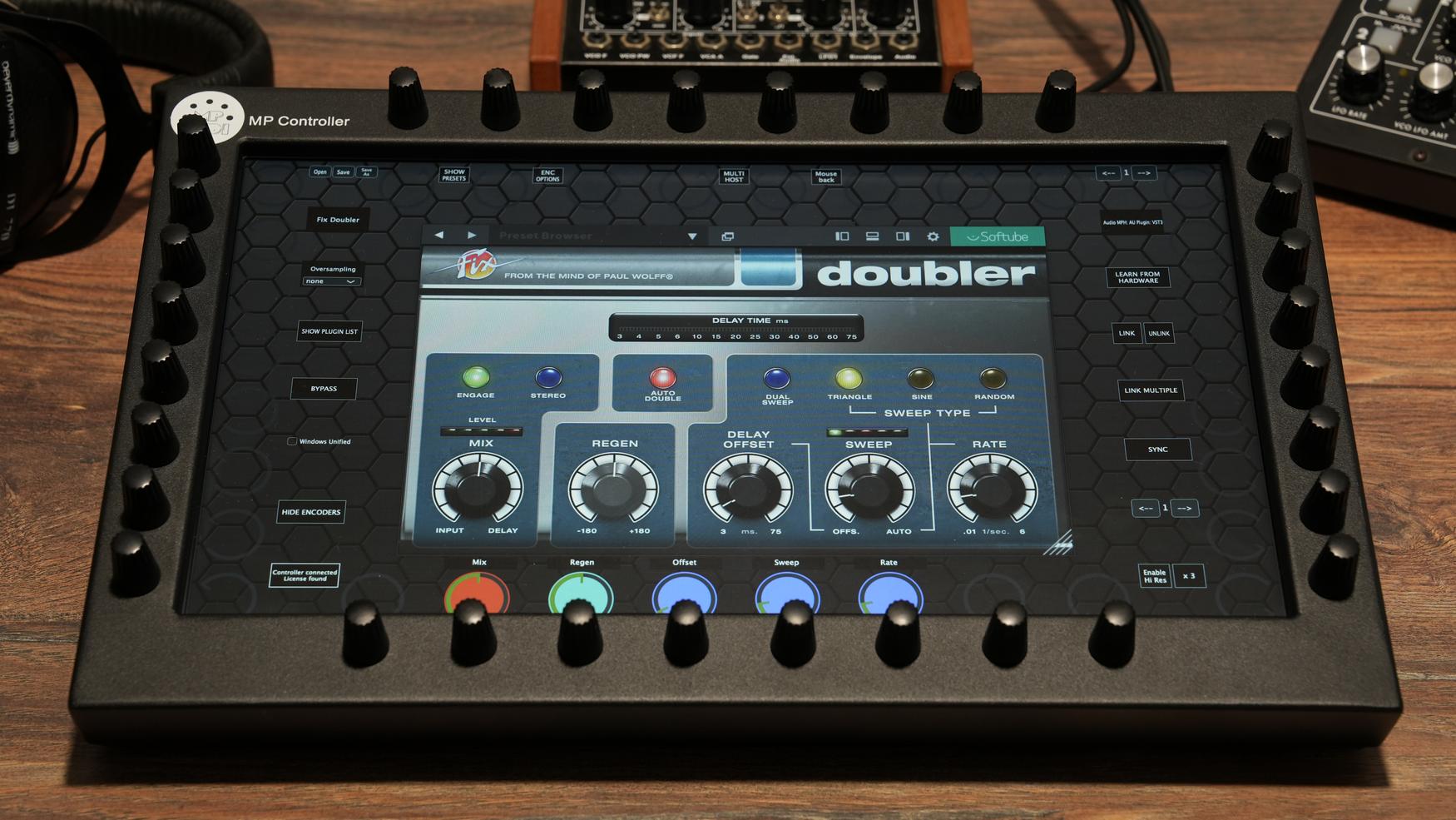 Softube plugins on the MP Controller