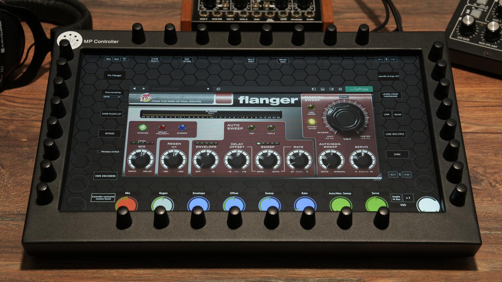 Softube plugins on the MP Controller