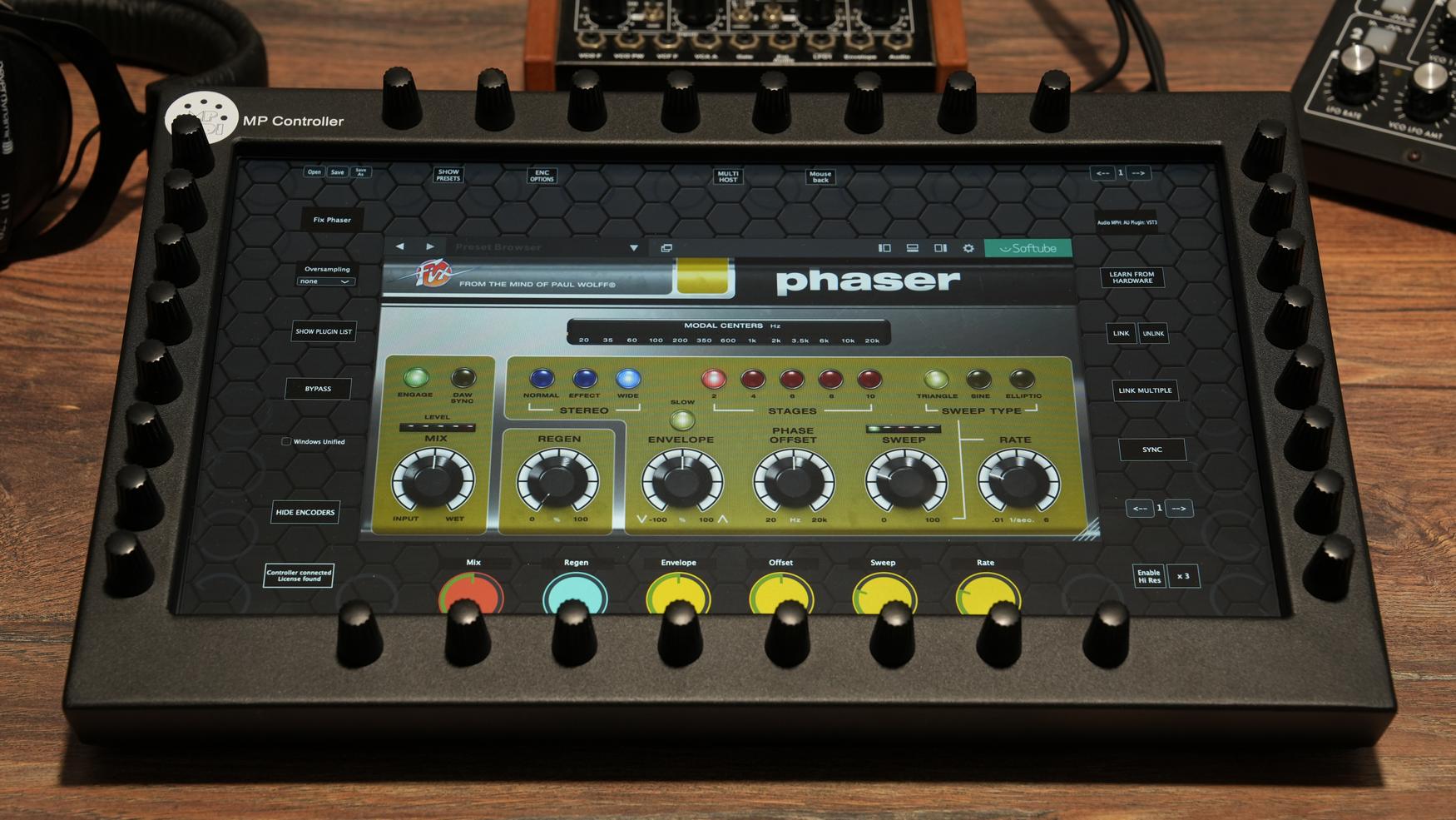 Softube plugins on the MP Controller
