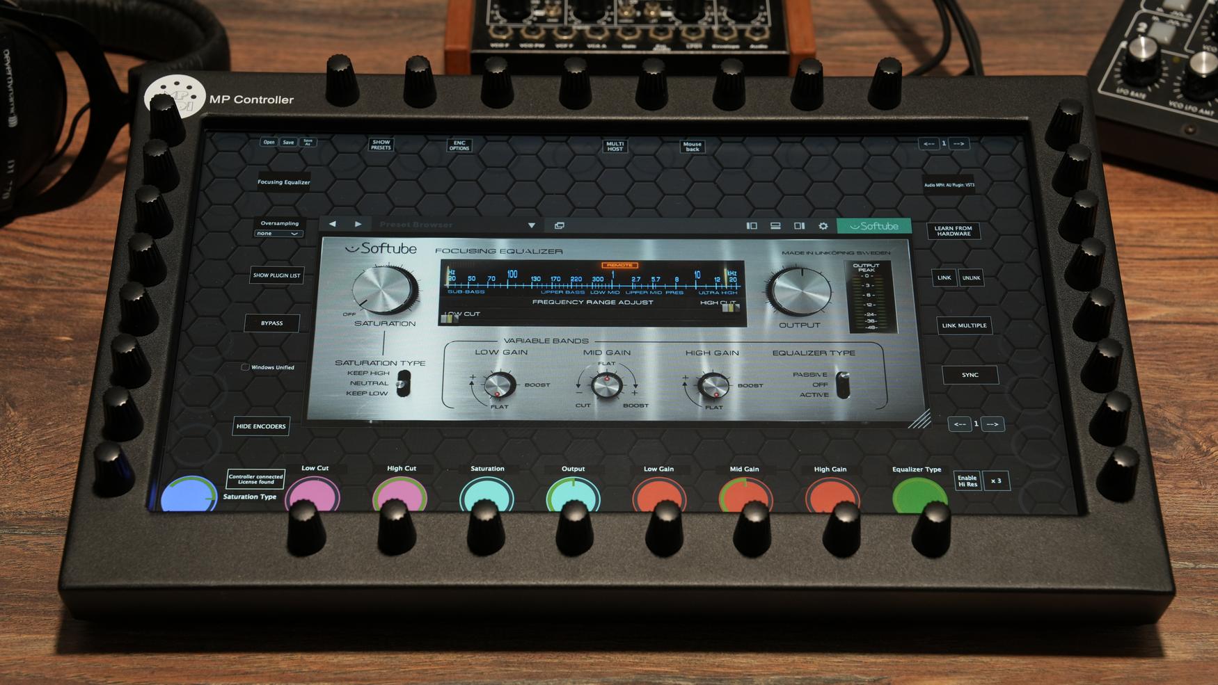 Softube plugins on the MP Controller