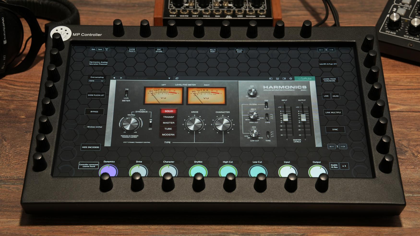 Softube plugins on the MP Controller