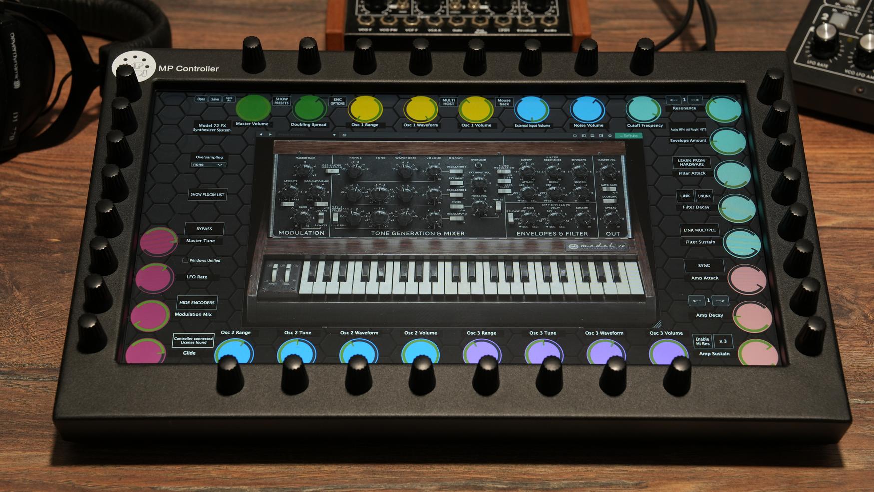 Softube plugins on the MP Controller