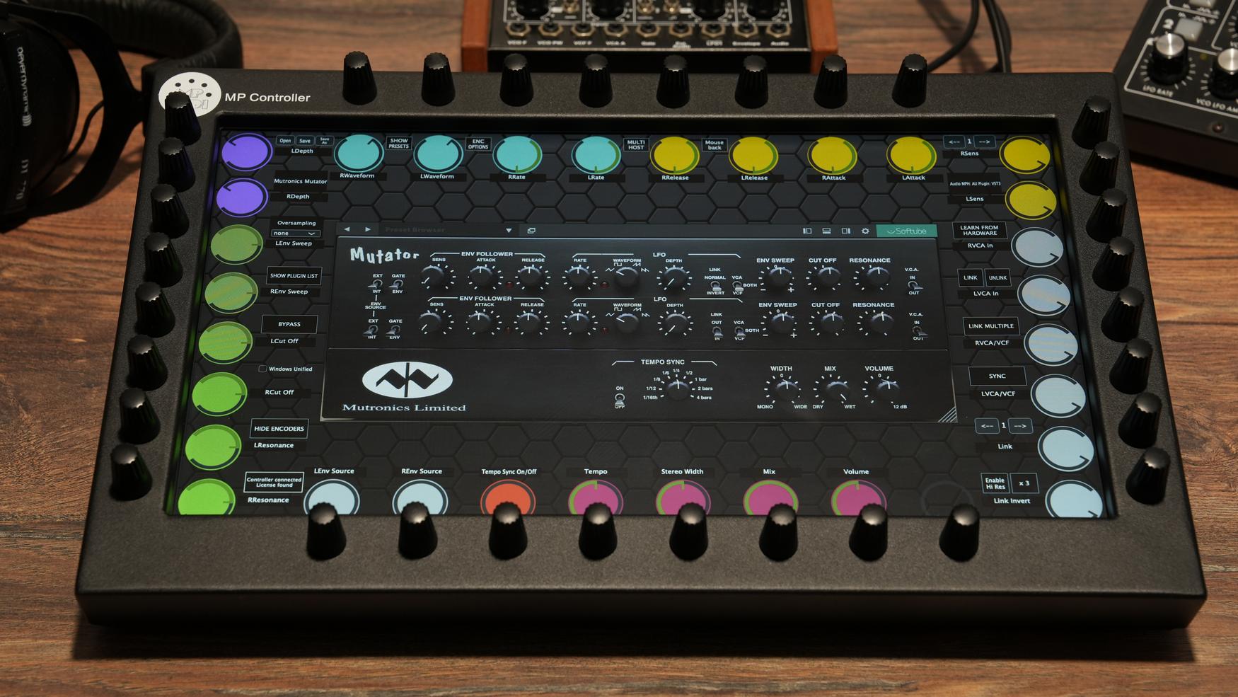 Softube plugins on the MP Controller