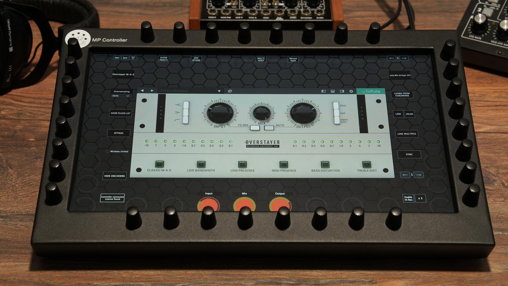 Softube plugins on the MP Controller