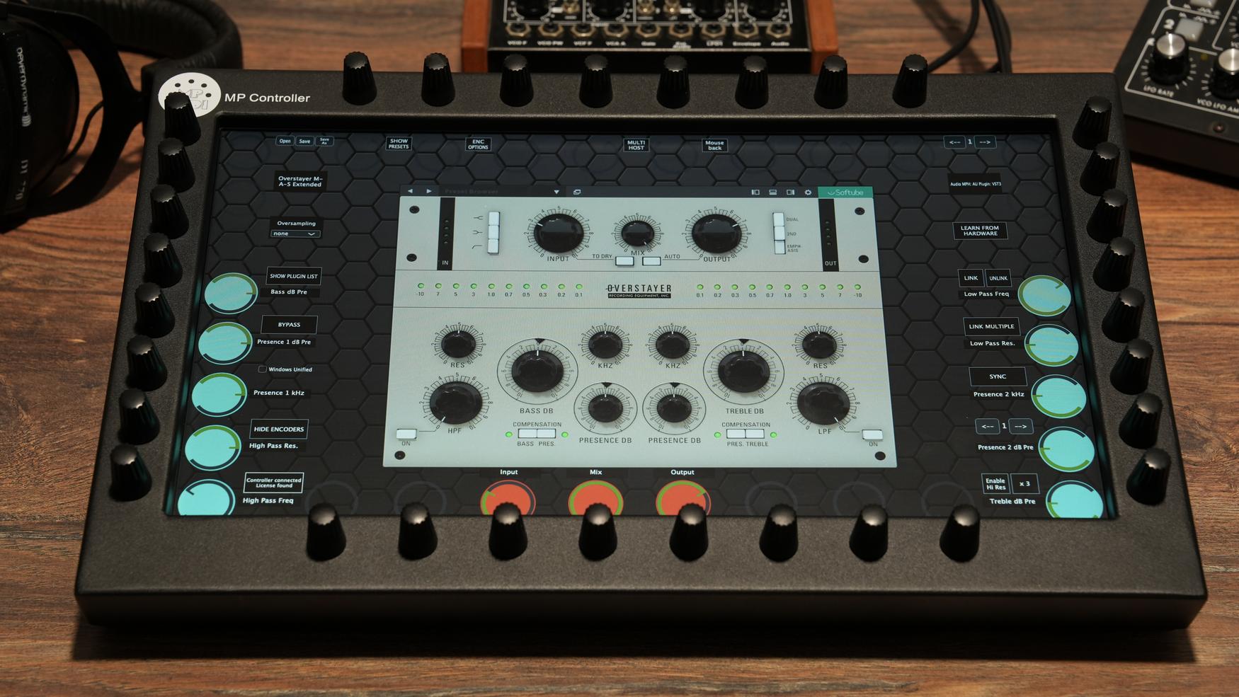Softube plugins on the MP Controller