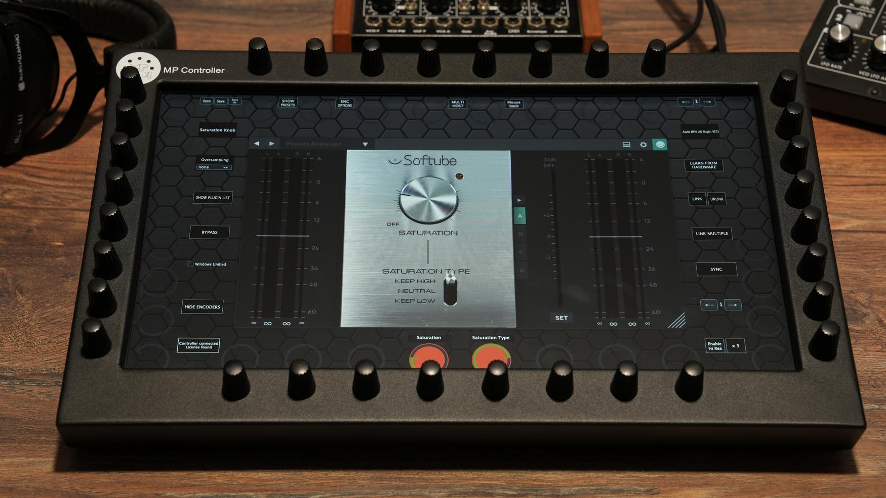 Softube plugins on the MP Controller