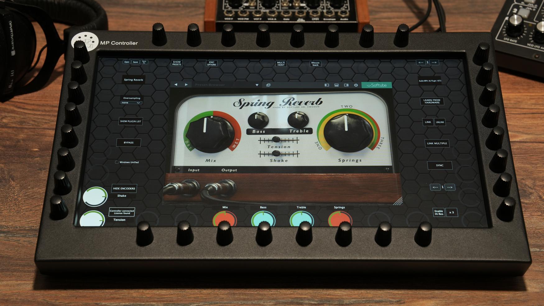 Softube plugins on the MP Controller