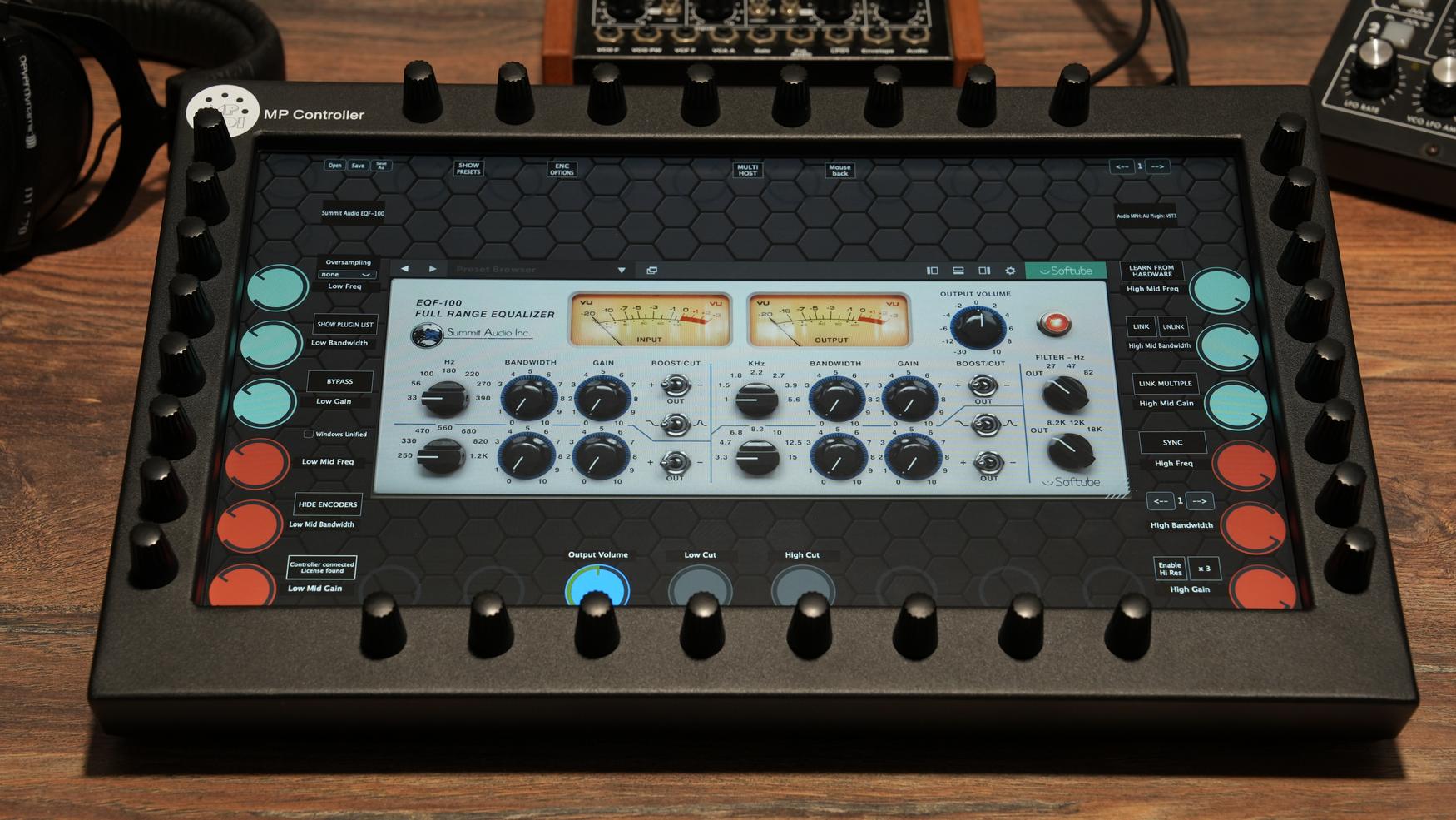 Softube plugins on the MP Controller