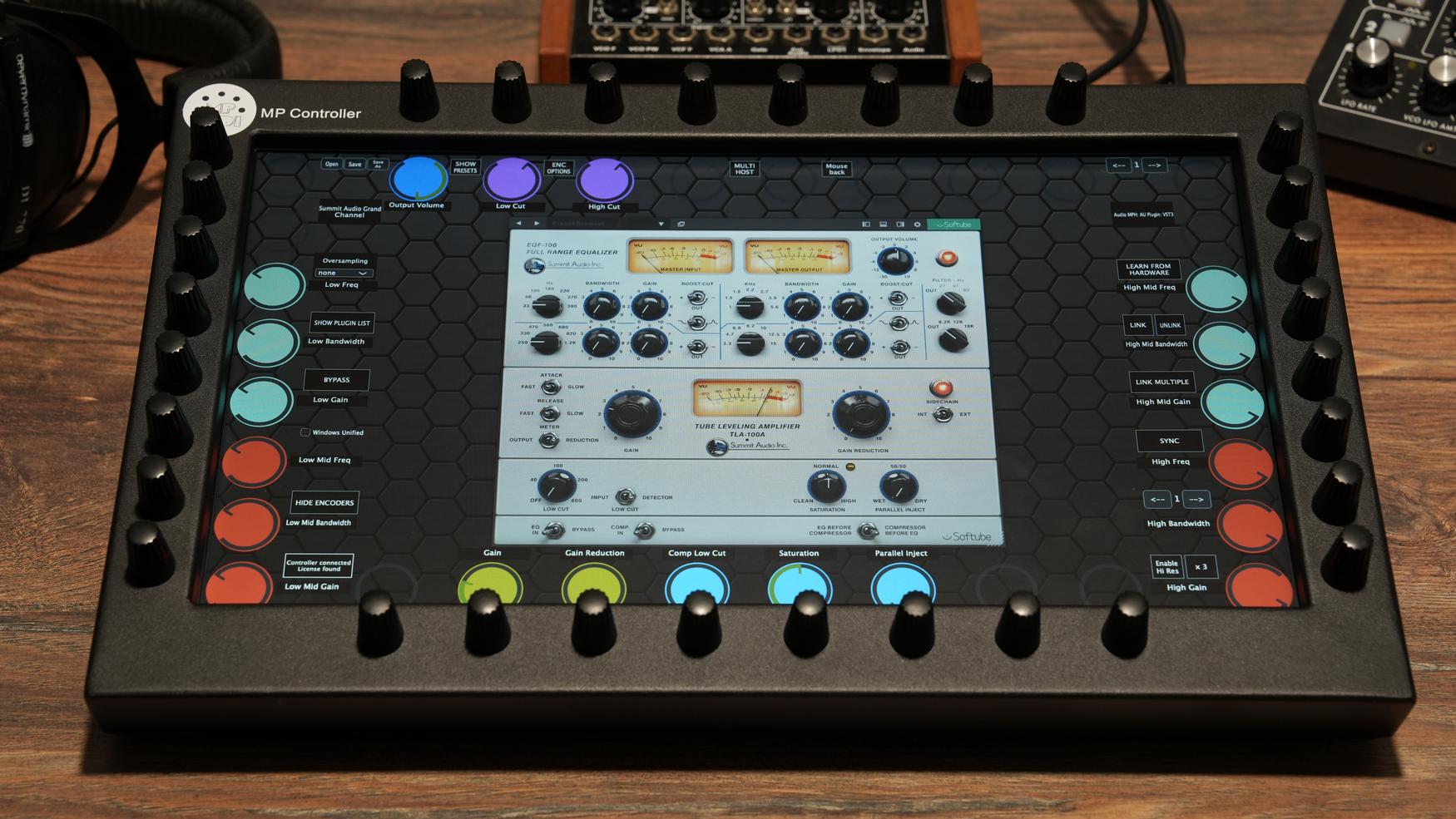 Softube plugins on the MP Controller