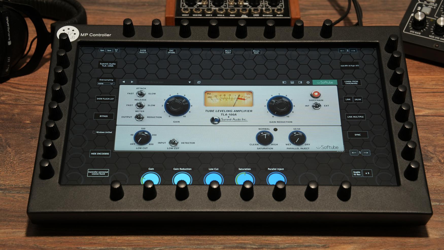 Softube plugins on the MP Controller
