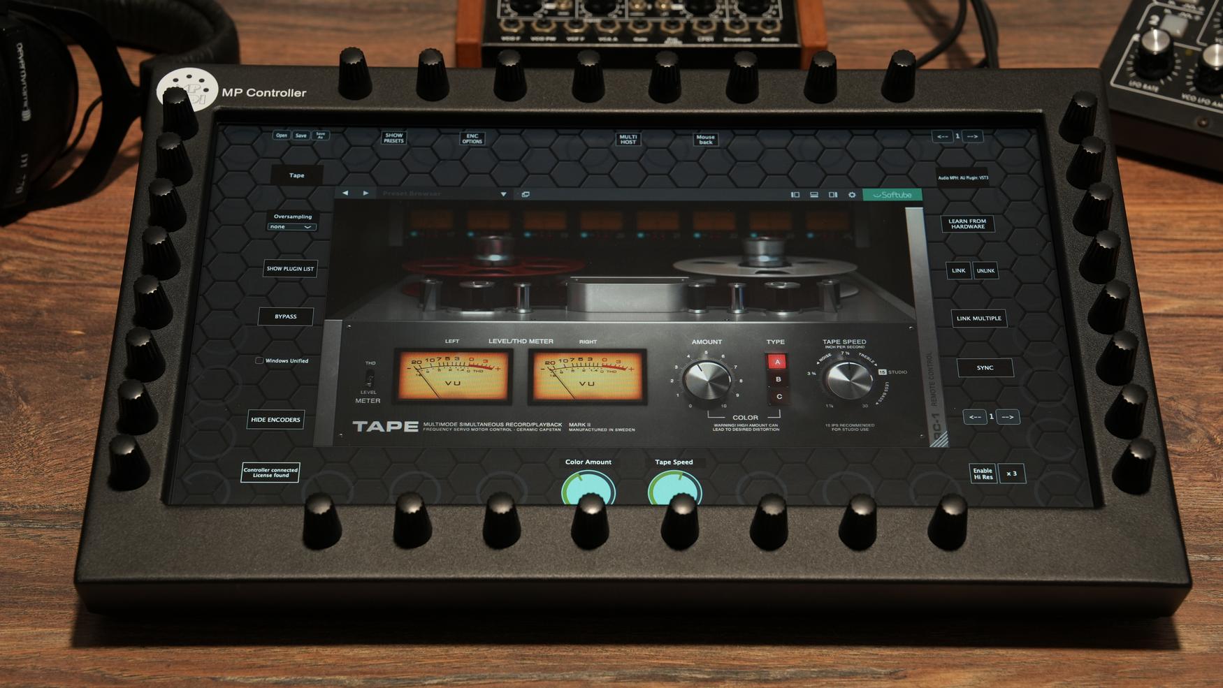 Softube plugins on the MP Controller