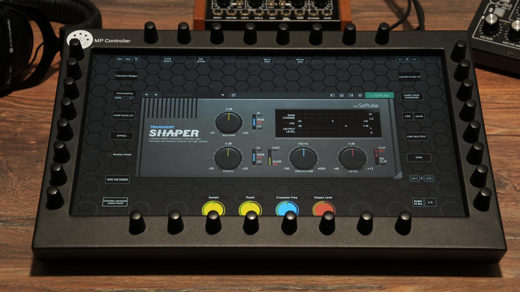 Softube plugins on the MP Controller