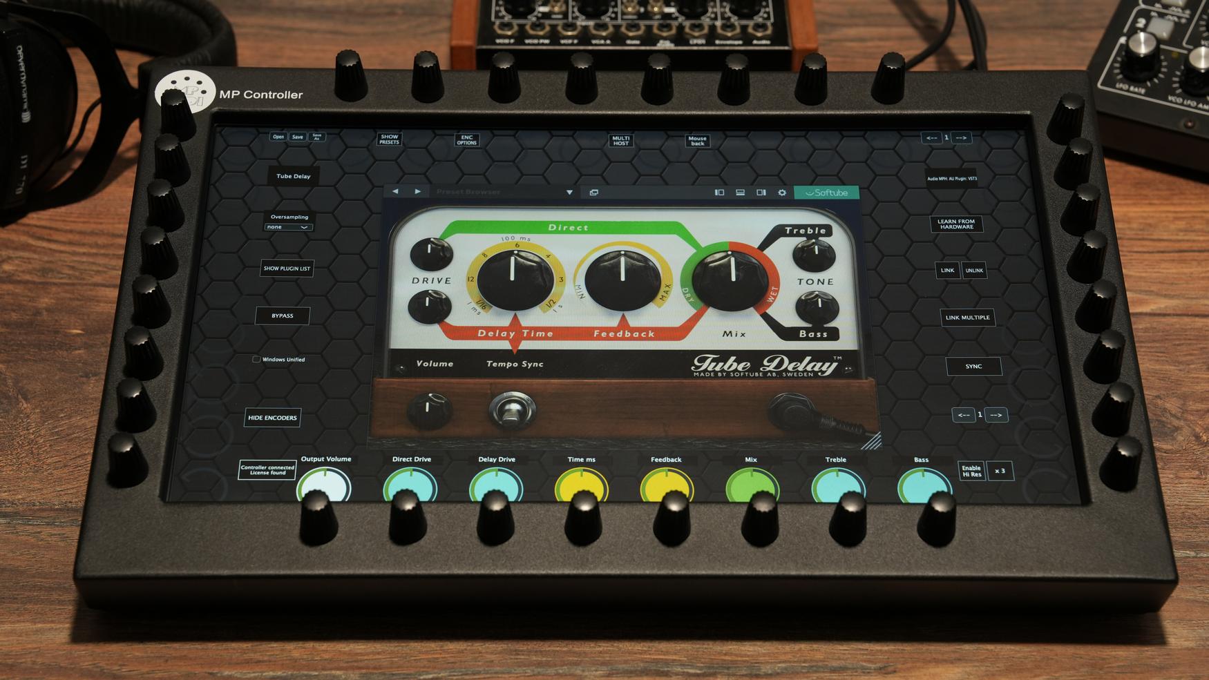 Softube plugins on the MP Controller