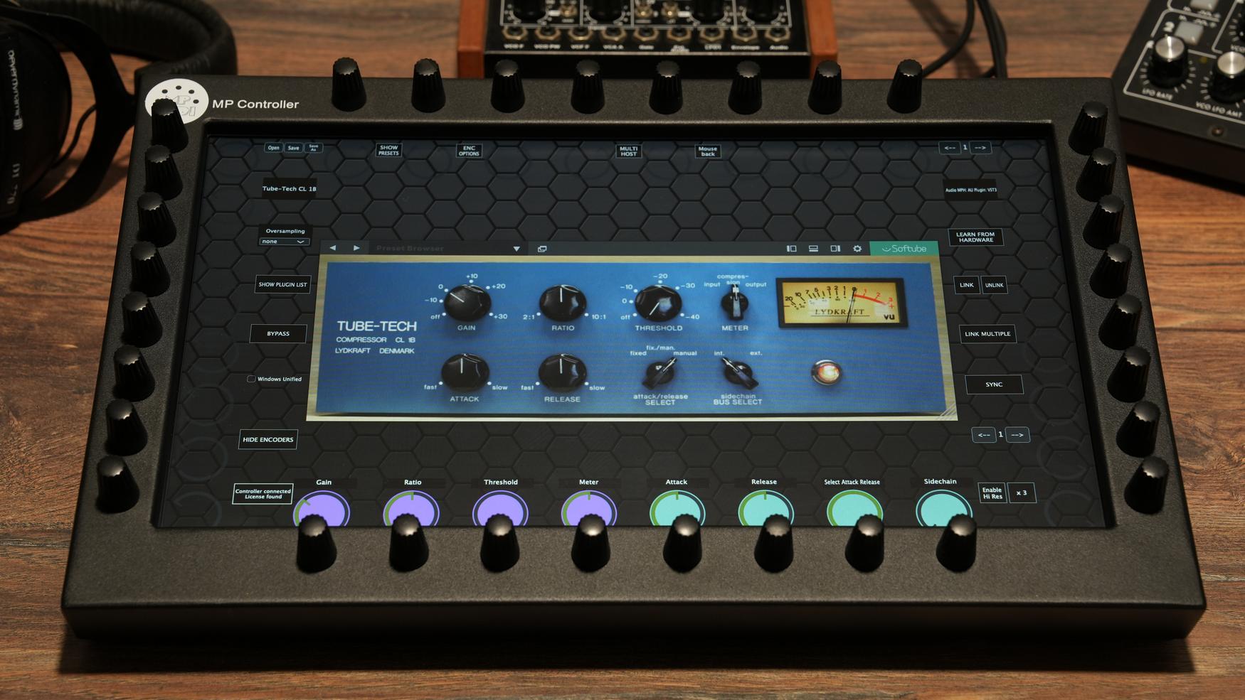 Softube plugins on the MP Controller