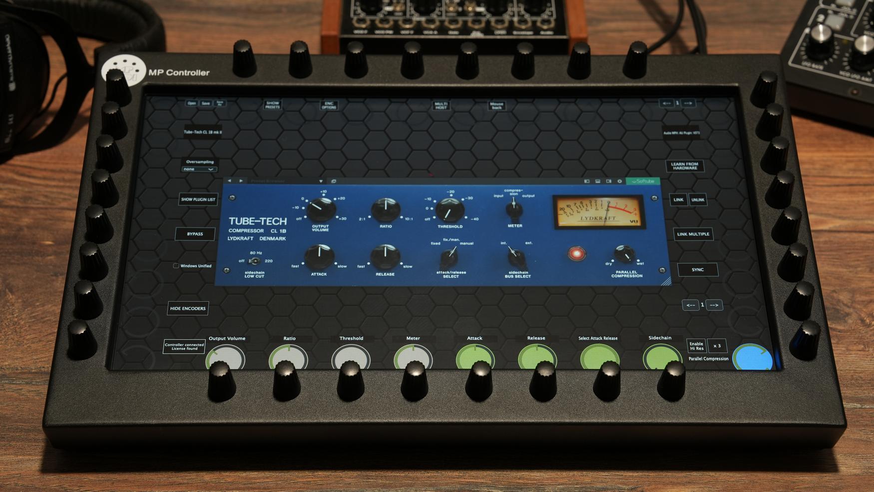 Softube plugins on the MP Controller