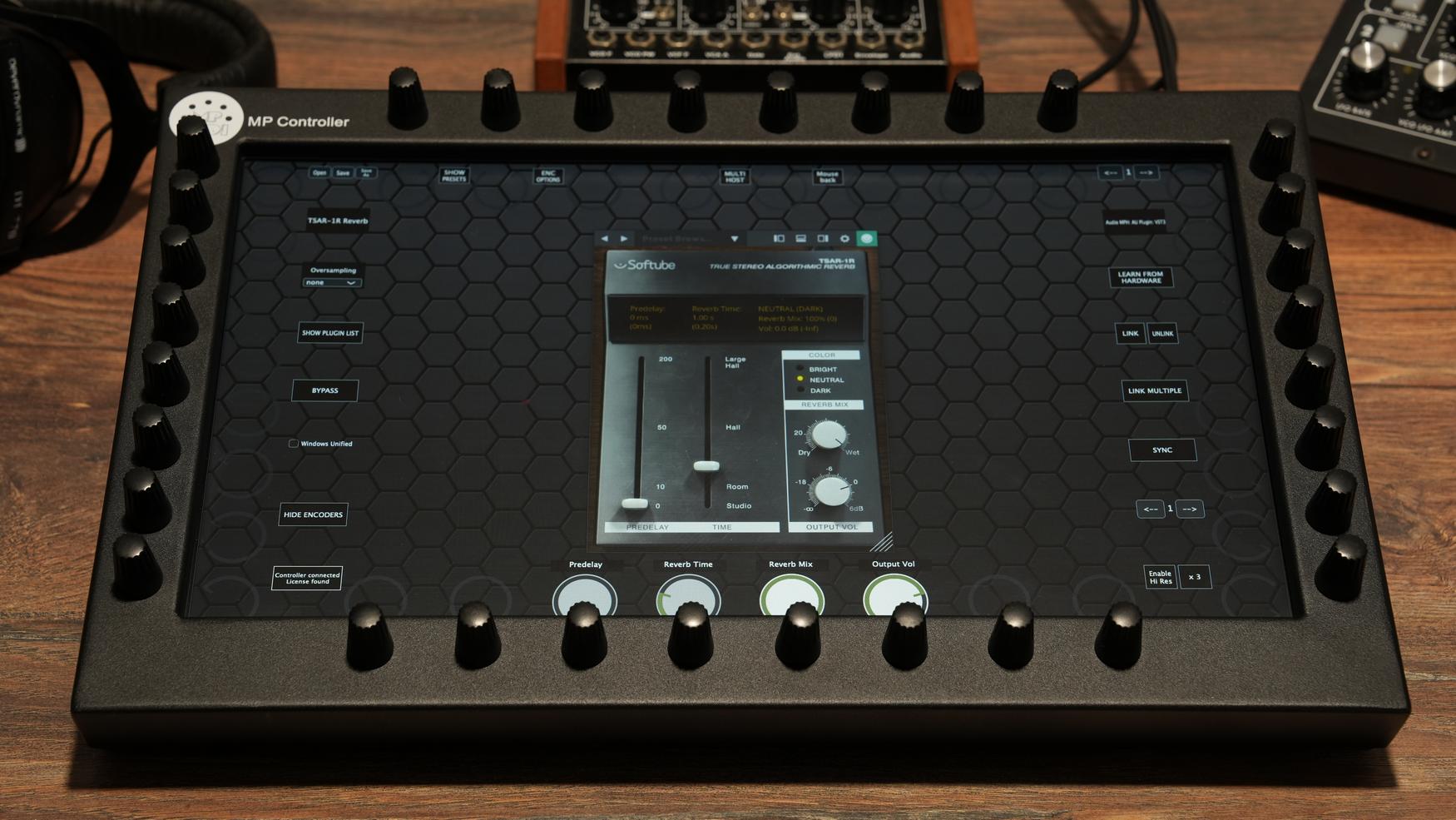 Softube plugins on the MP Controller