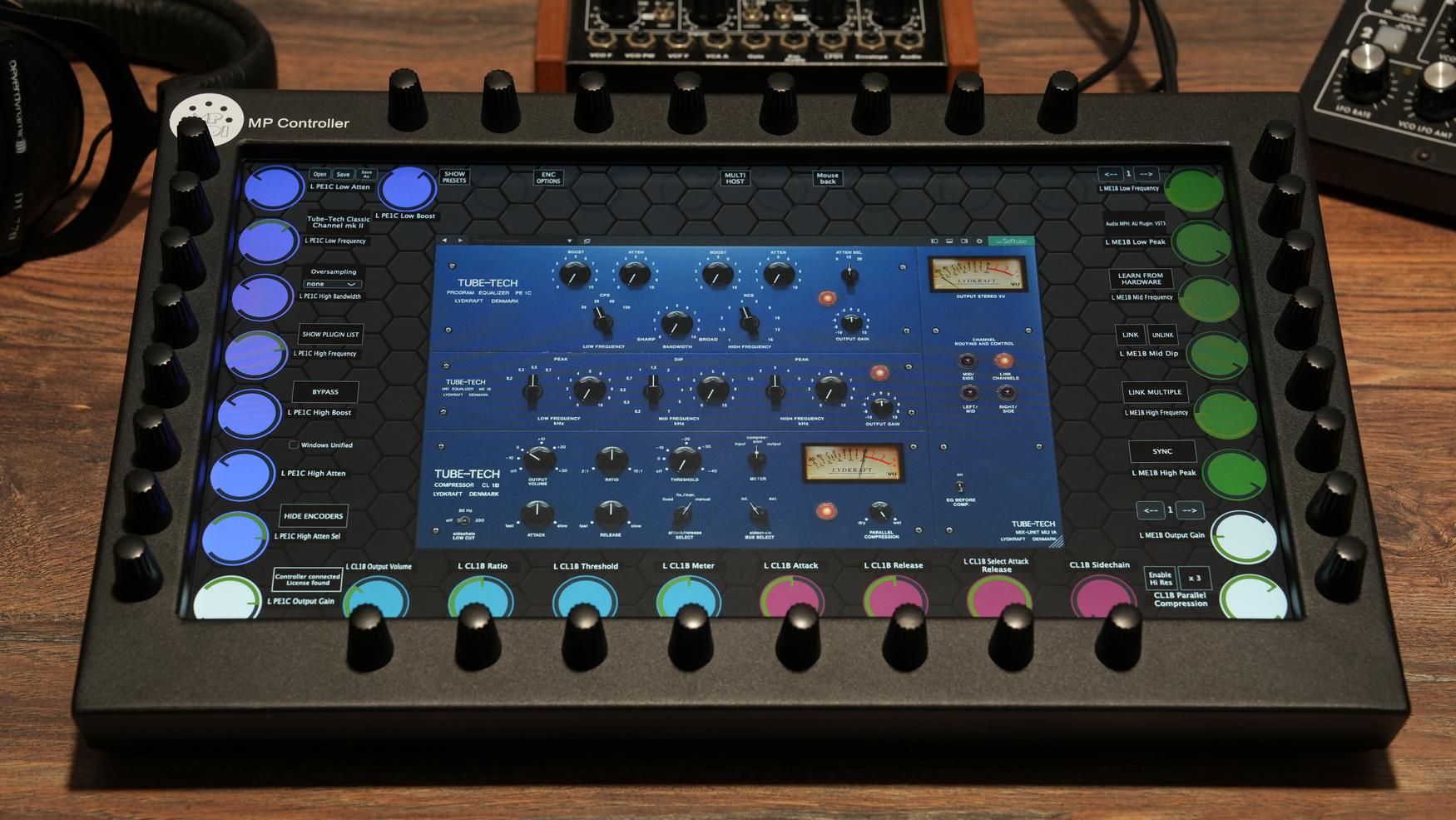 Softube plugins on the MP Controller