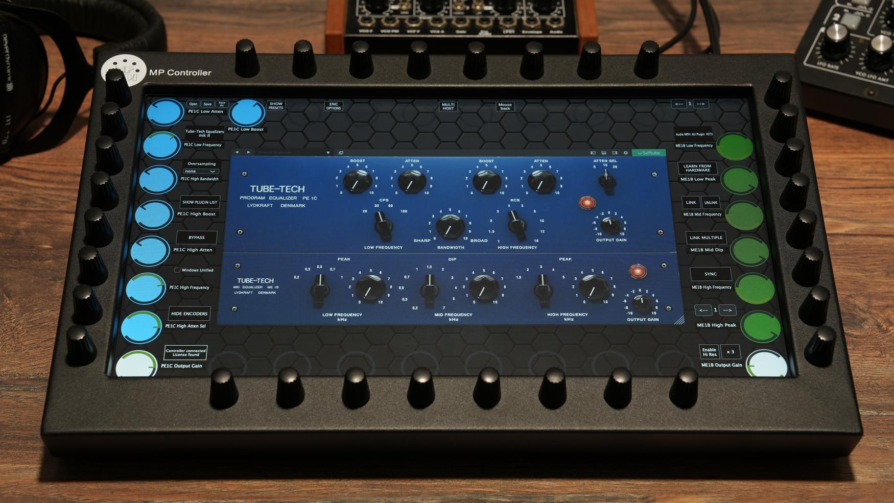 Softube plugins on the MP Controller