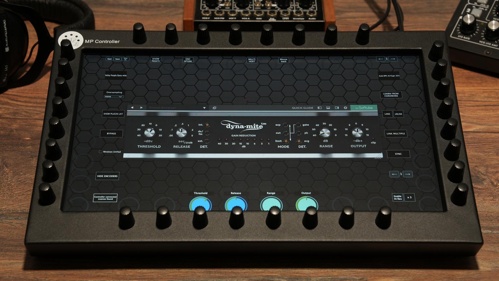 Softube plugins on the MP Controller