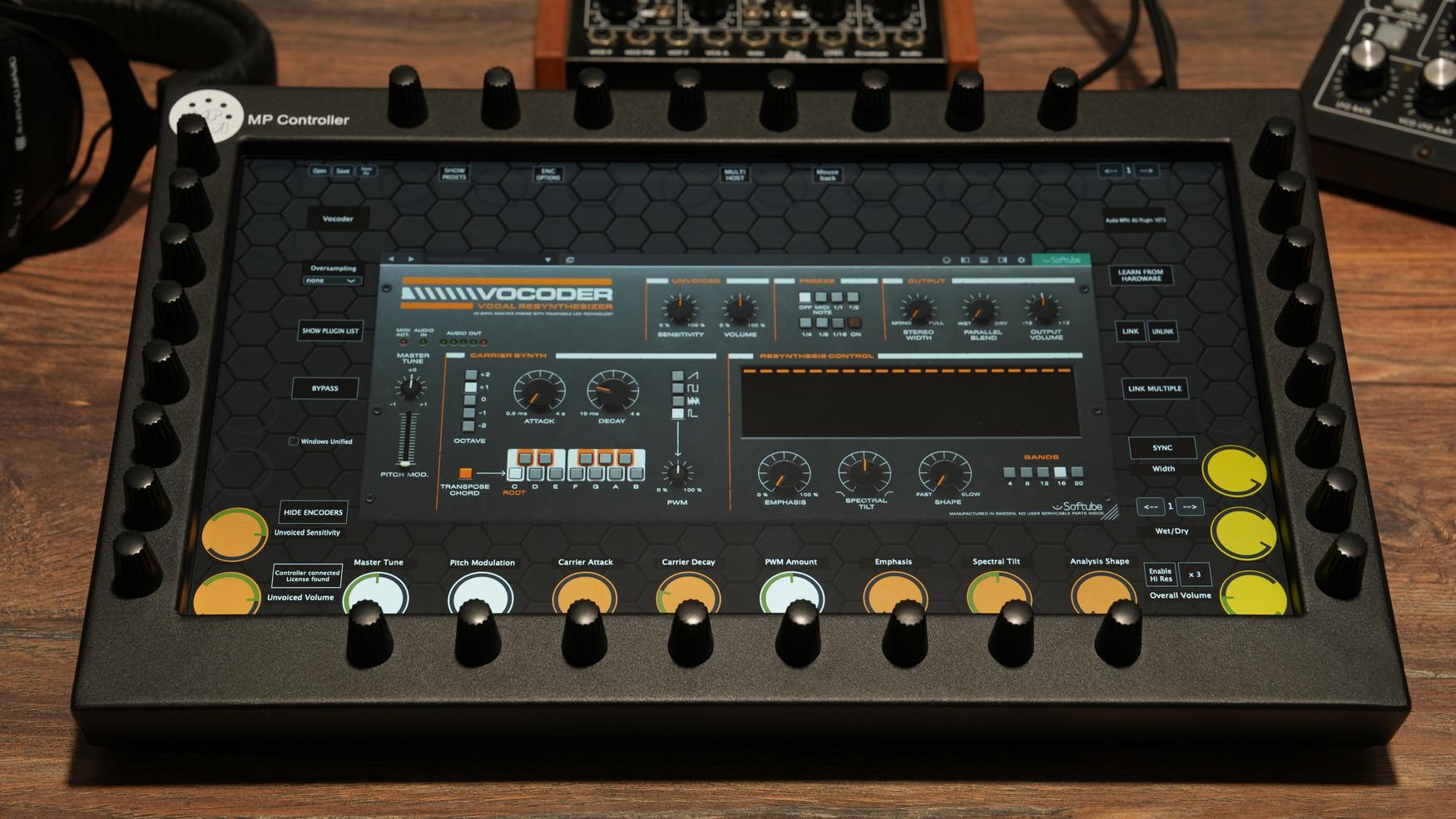 Softube plugins on the MP Controller