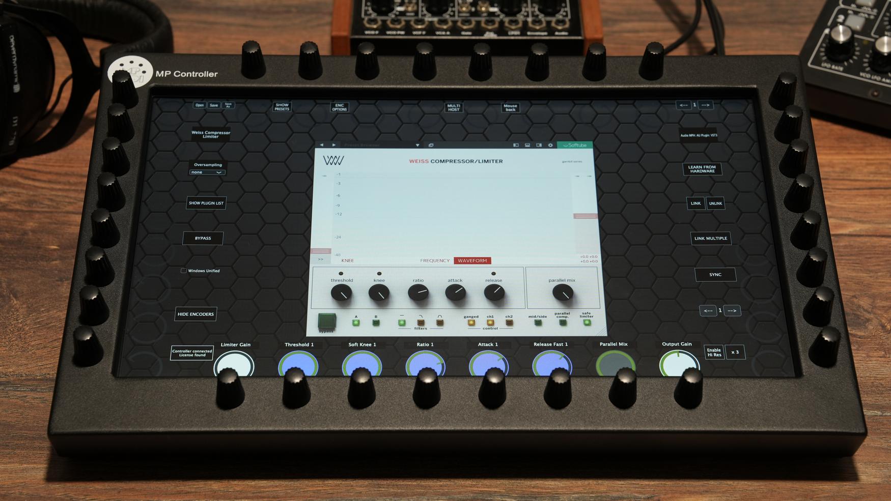 Softube plugins on the MP Controller