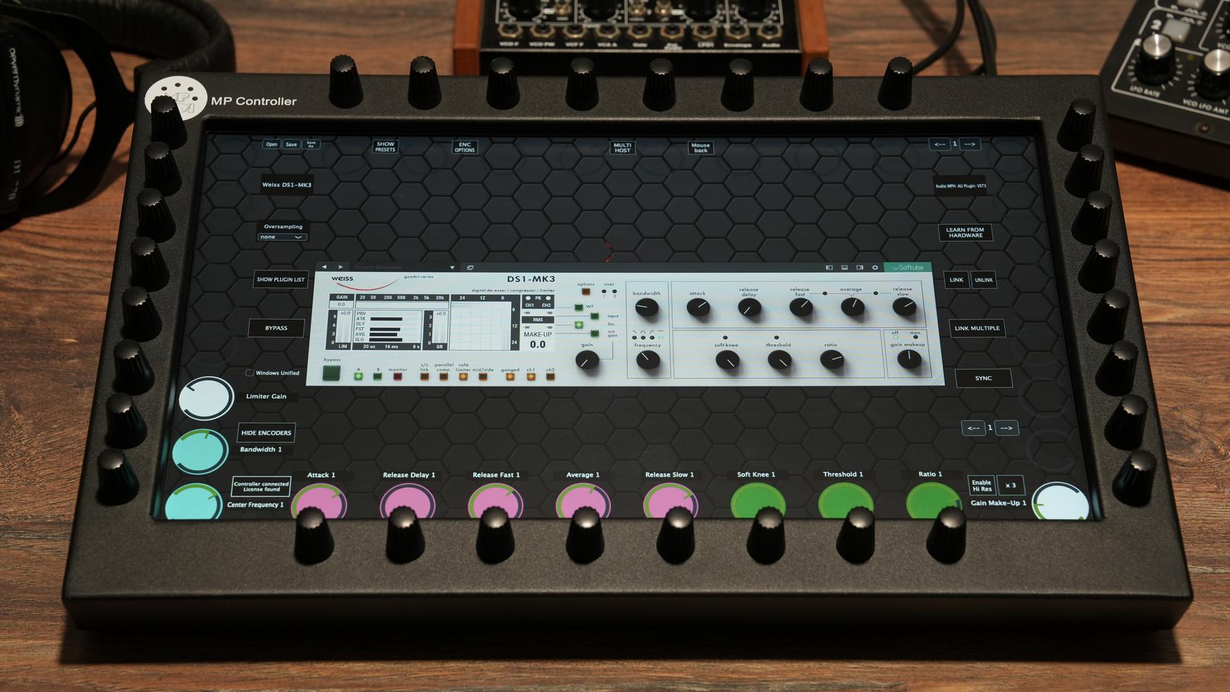 Softube plugins on the MP Controller