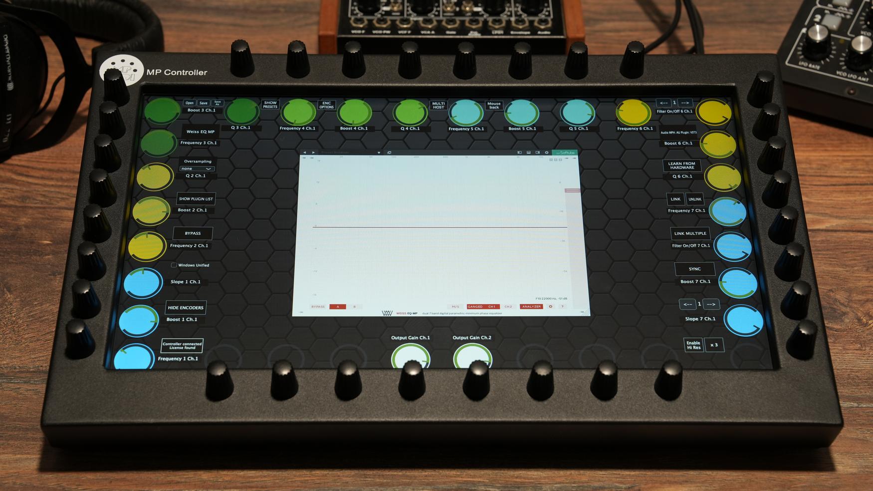 Softube plugins on the MP Controller