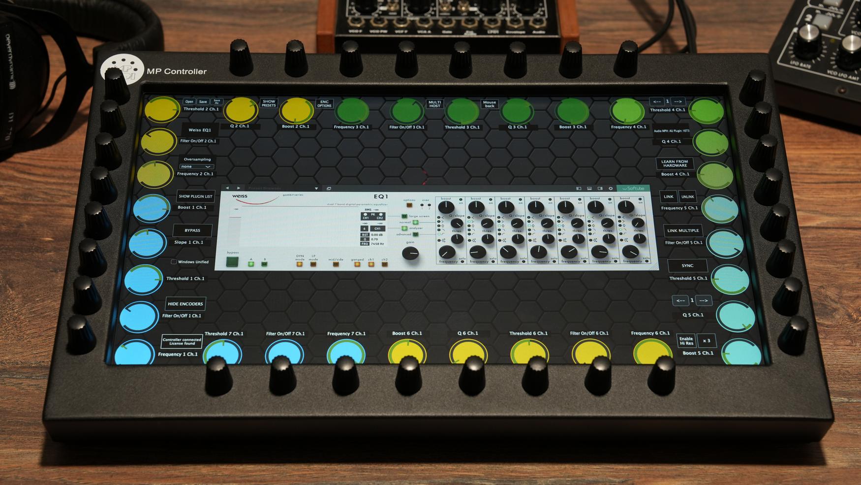 Softube plugins on the MP Controller