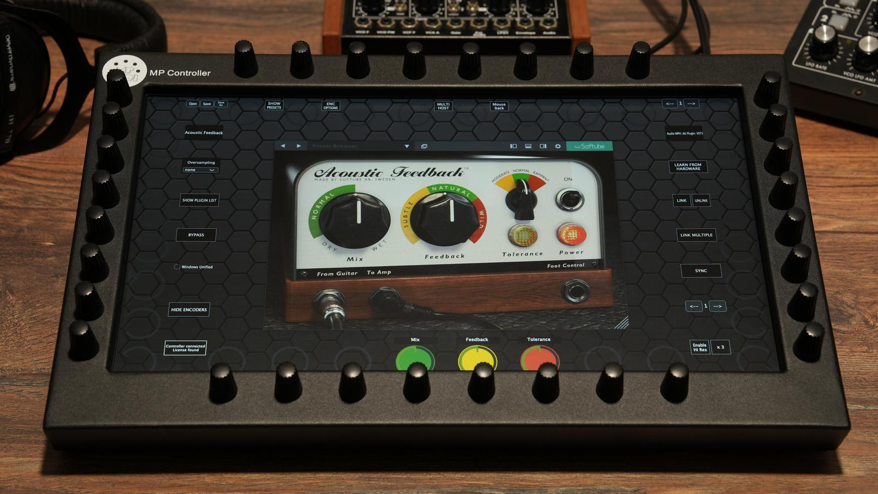 Softube plugins on the MP Controller