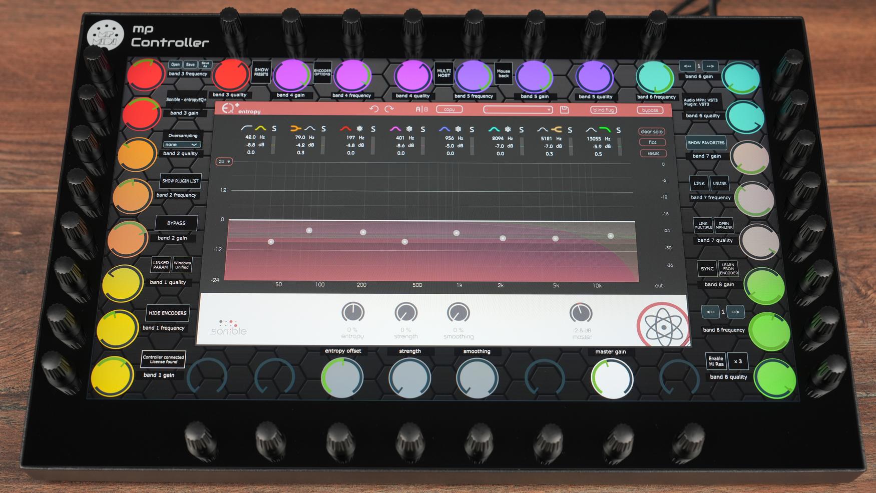 Sonible EntropyEQ+ plugin on MP Controller
