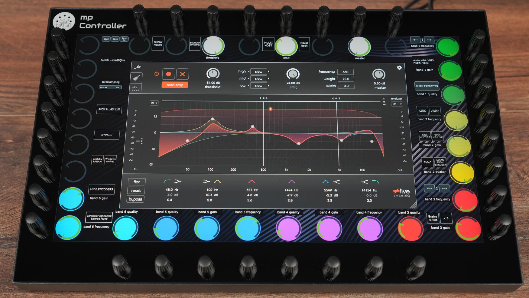 Sonible SmartEQ Live plugin on MP Controller