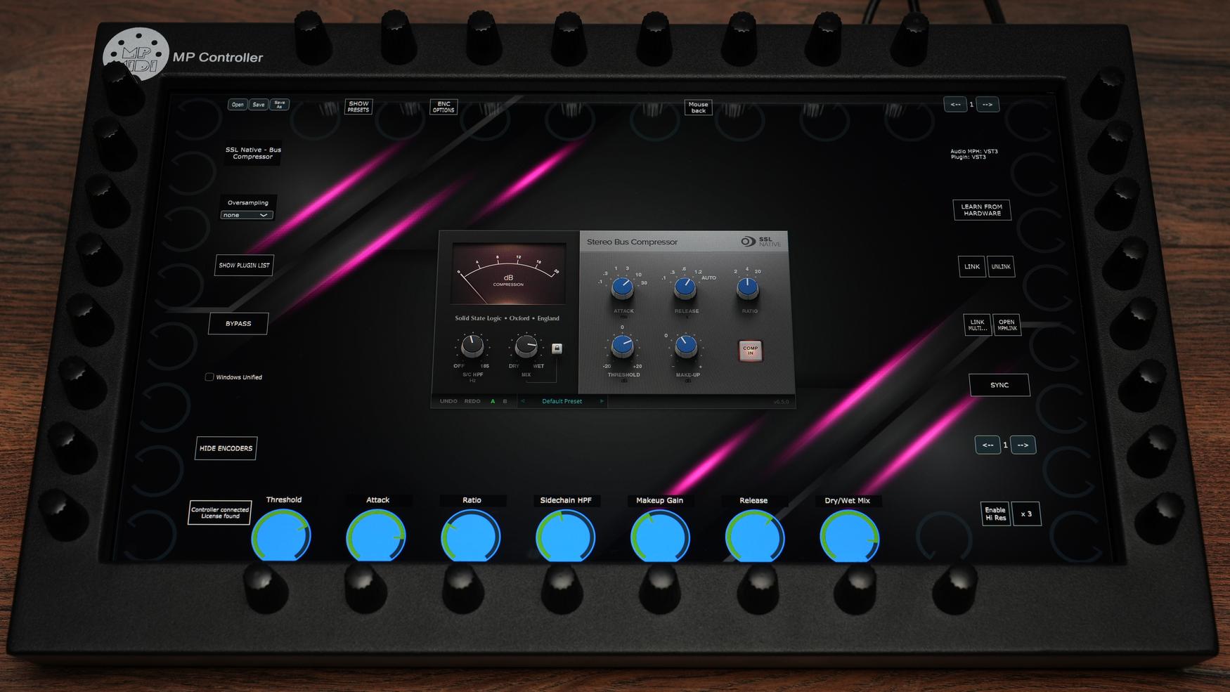 SSL Bus Compressor plugin on MP Controller