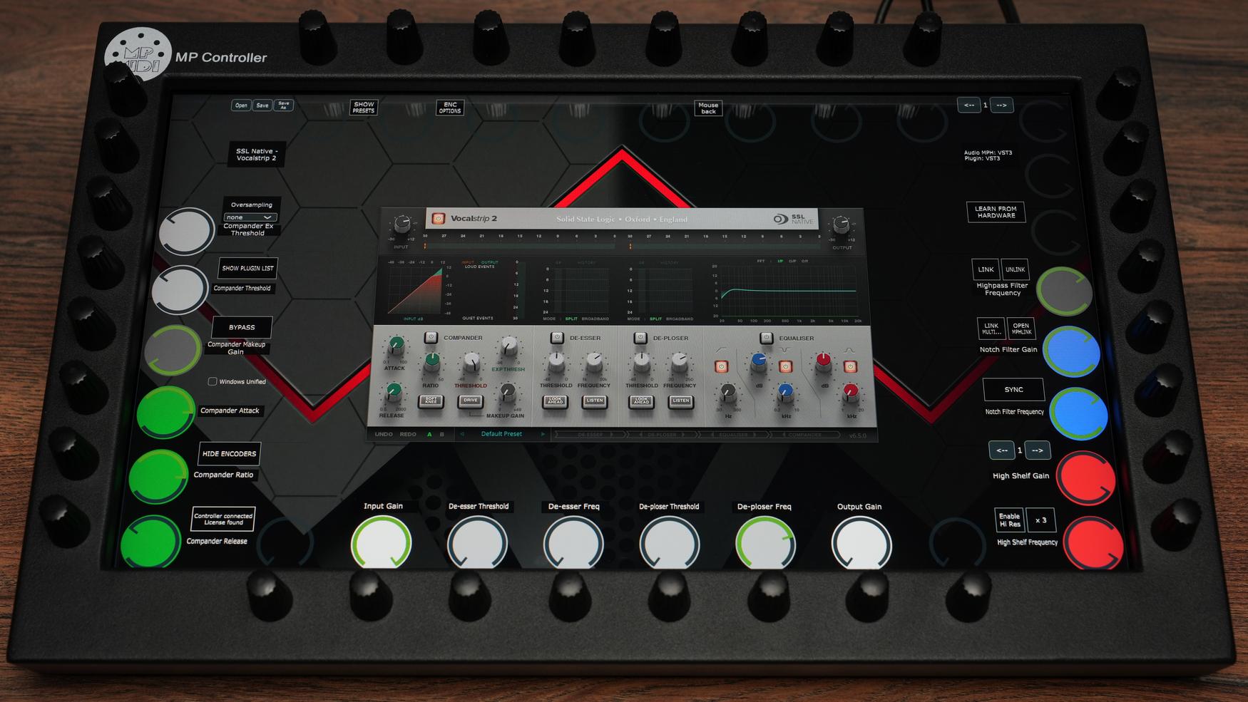 SSL Vocalstrip 2 plugin on MP Controller
