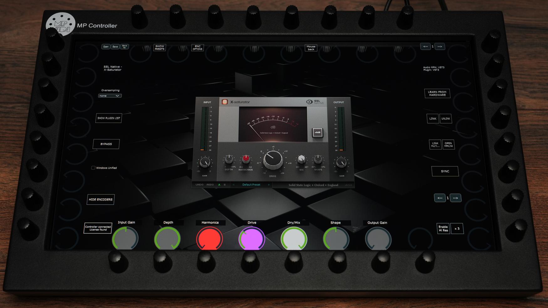 SSL X-saturator plugin on MP Controller