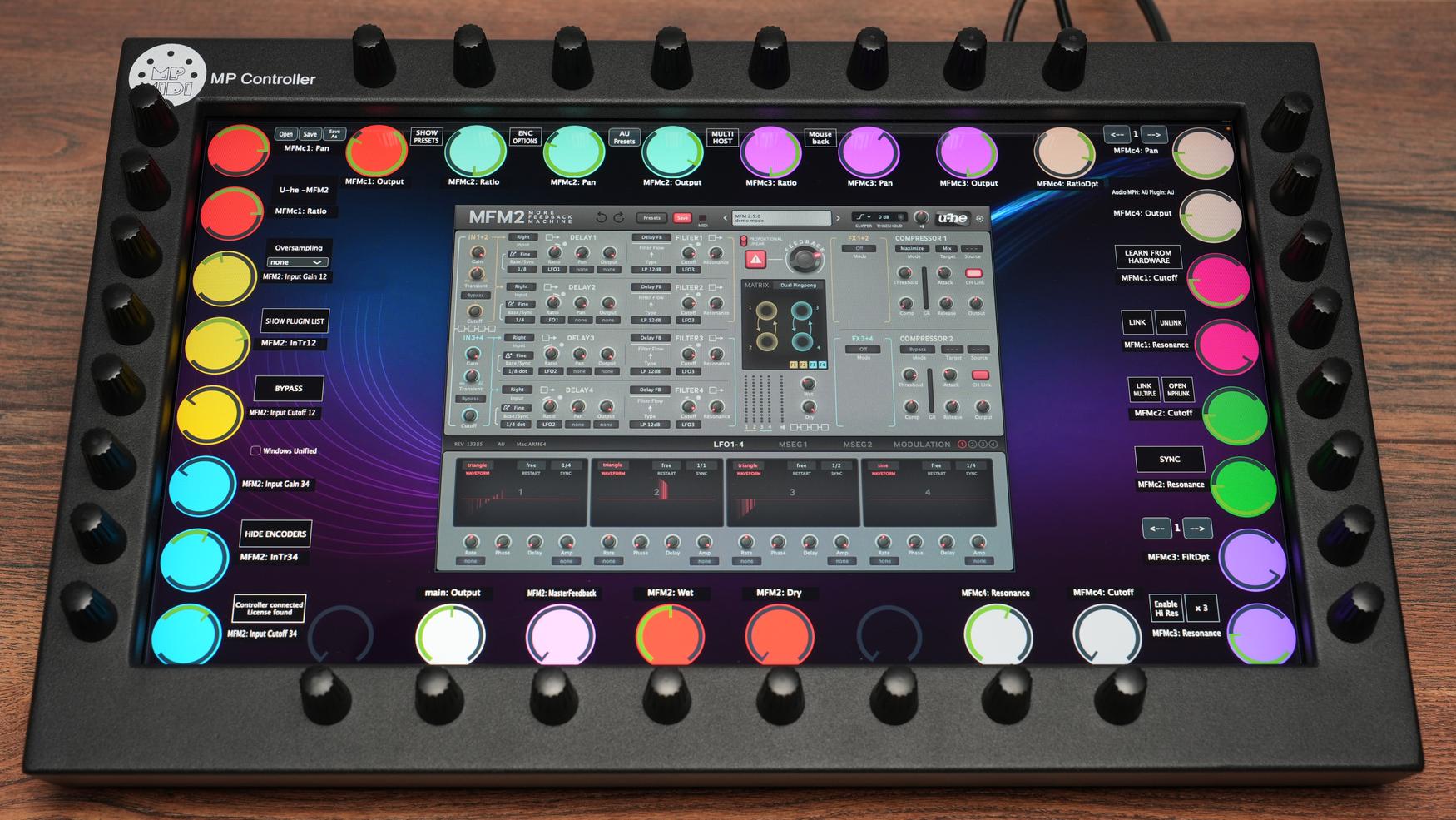 U-He MFM2 delay and modulation on MP Controller