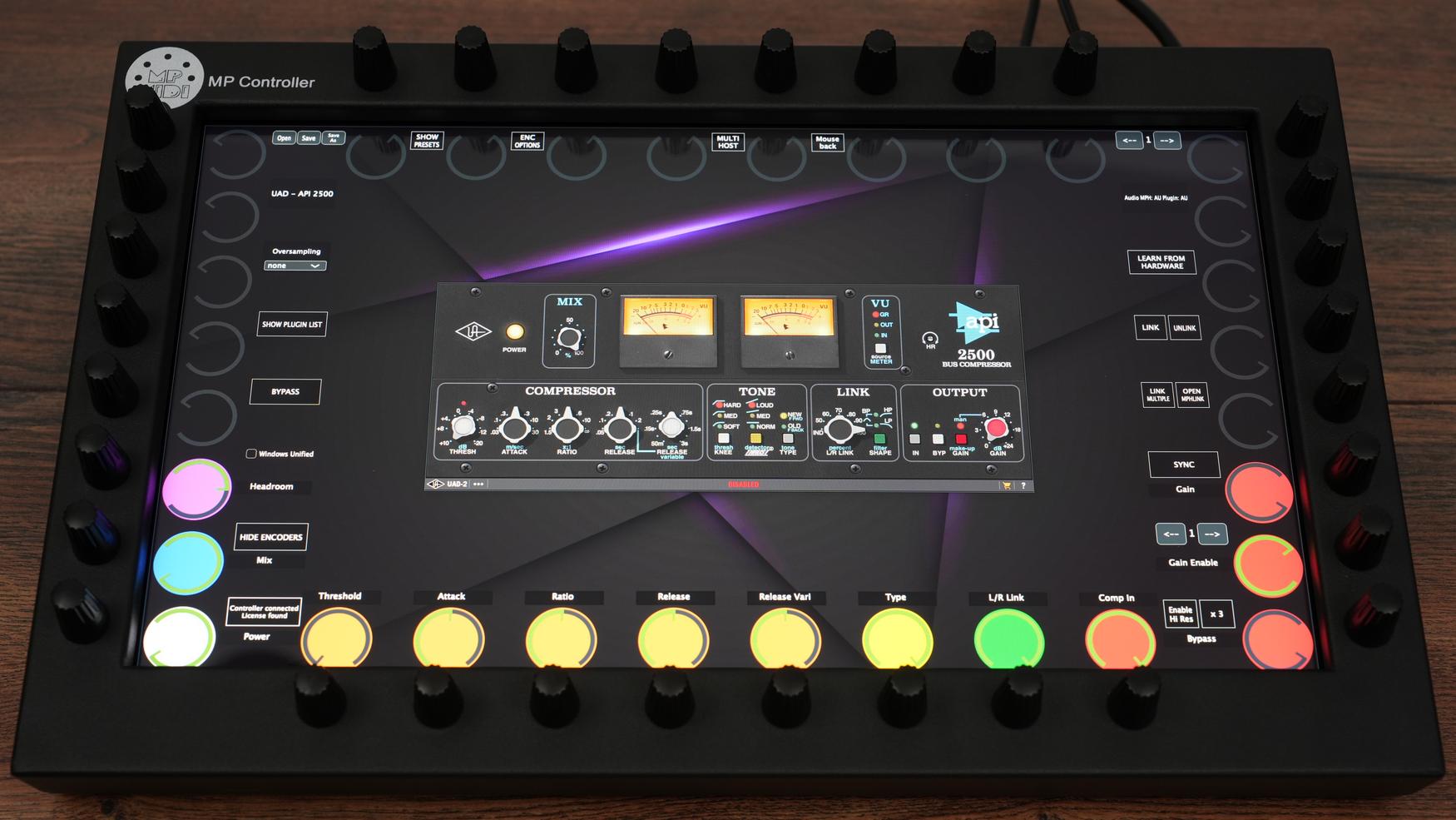 Universal Audio UAD plugin on MP Controller