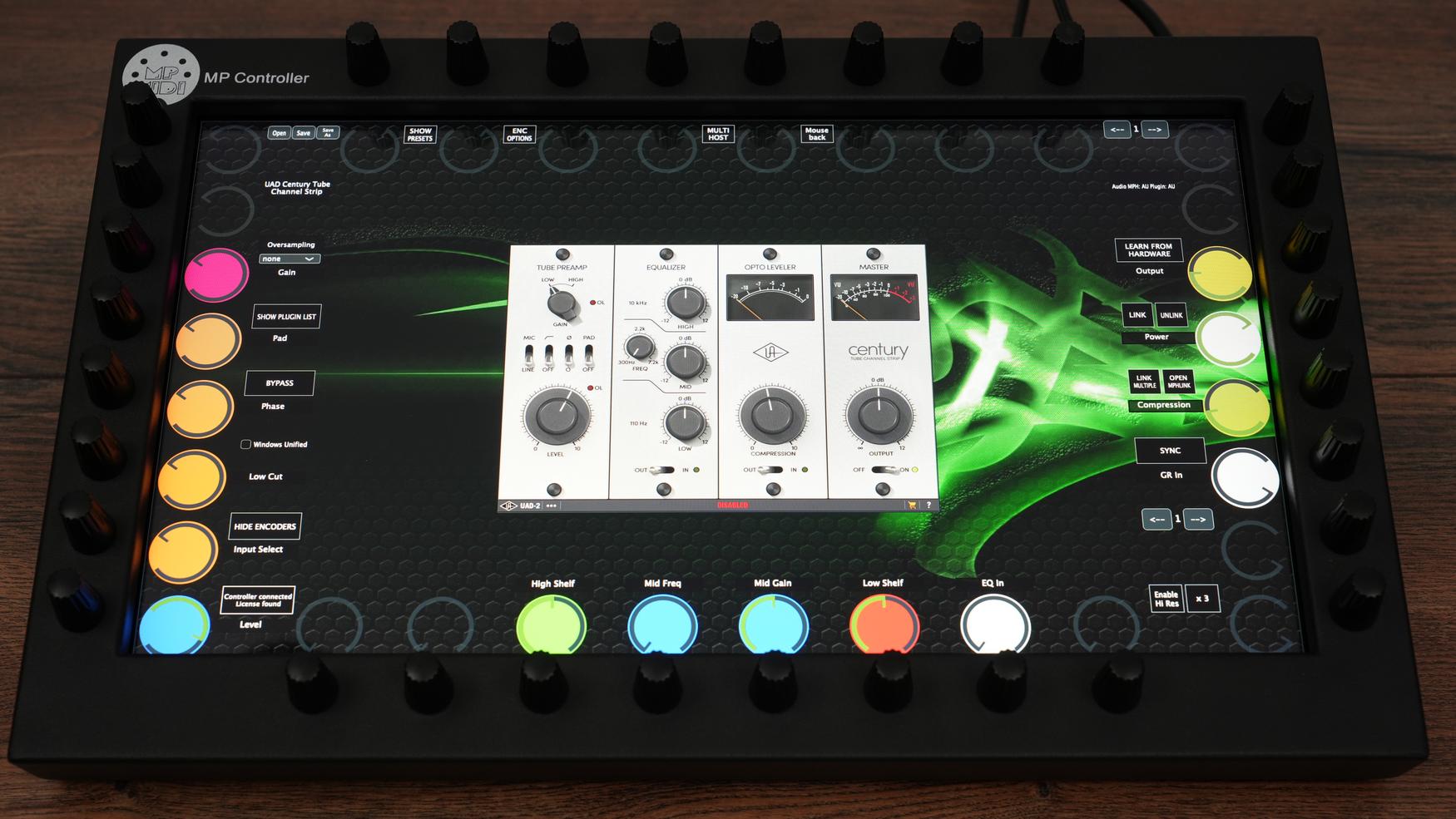 Universal Audio UAD plugin on MP Controller